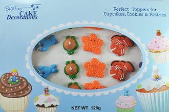 Sea Collection, Assorted 2D Icing 35mm (Box of 24)